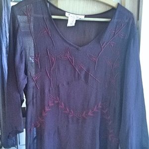 Pappilon Embroidered Chiffon Vintage Style Dress